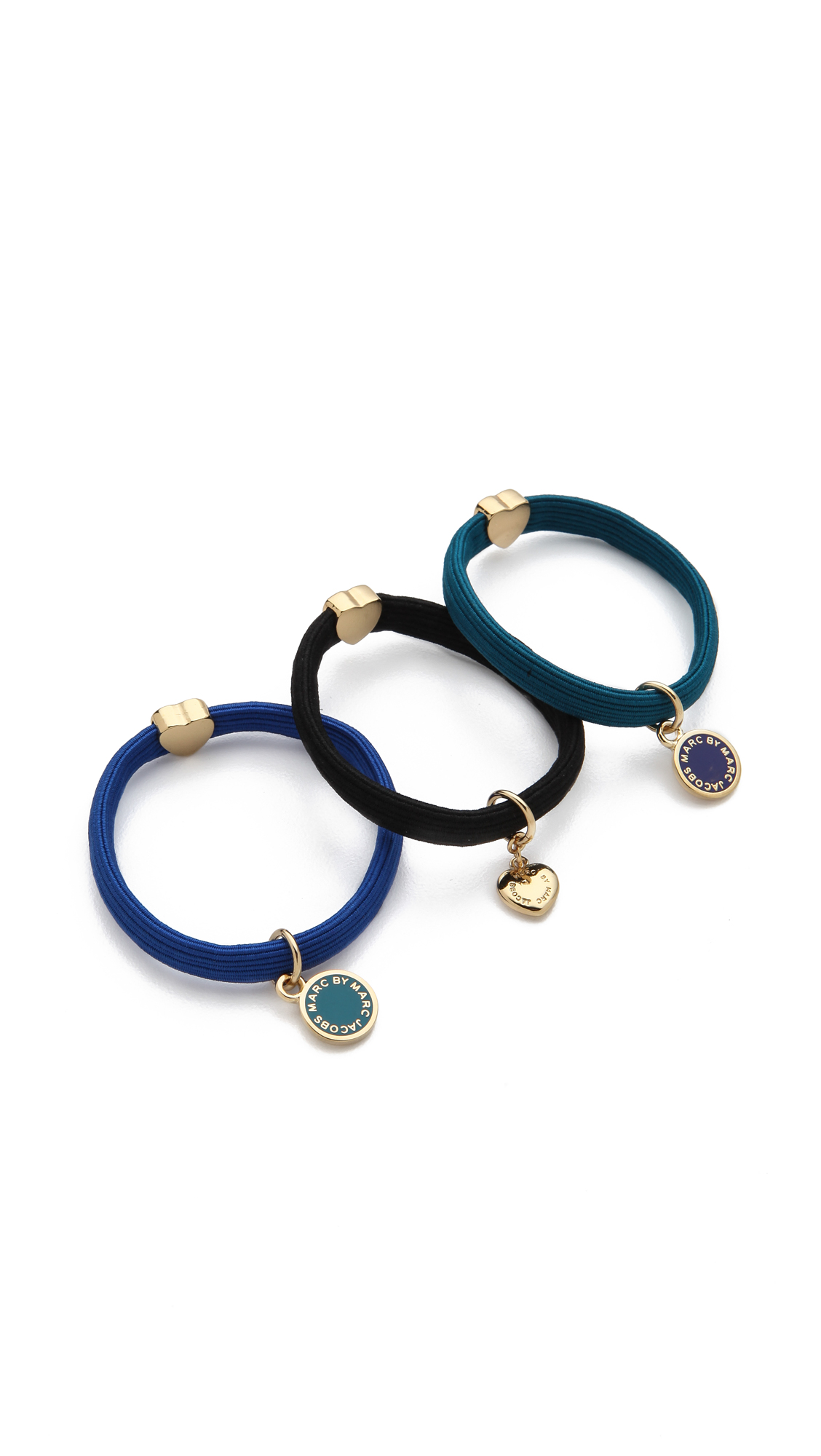 Marc By Marc Jacobs Enamel Disc Cluster Pony Hair Ties In Blue Lyst