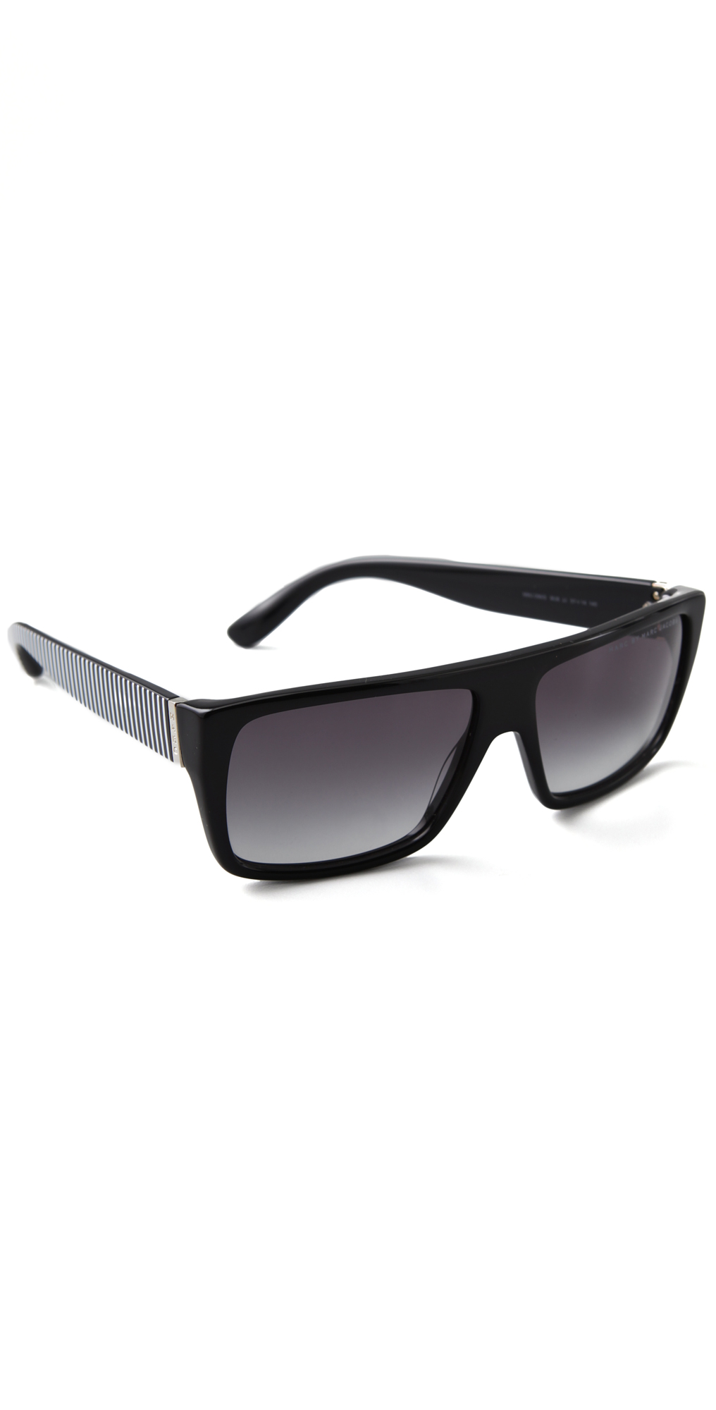 Marc By Marc Jacobs Side Stripe Sunglasses Blackblackwhite  display picture 1