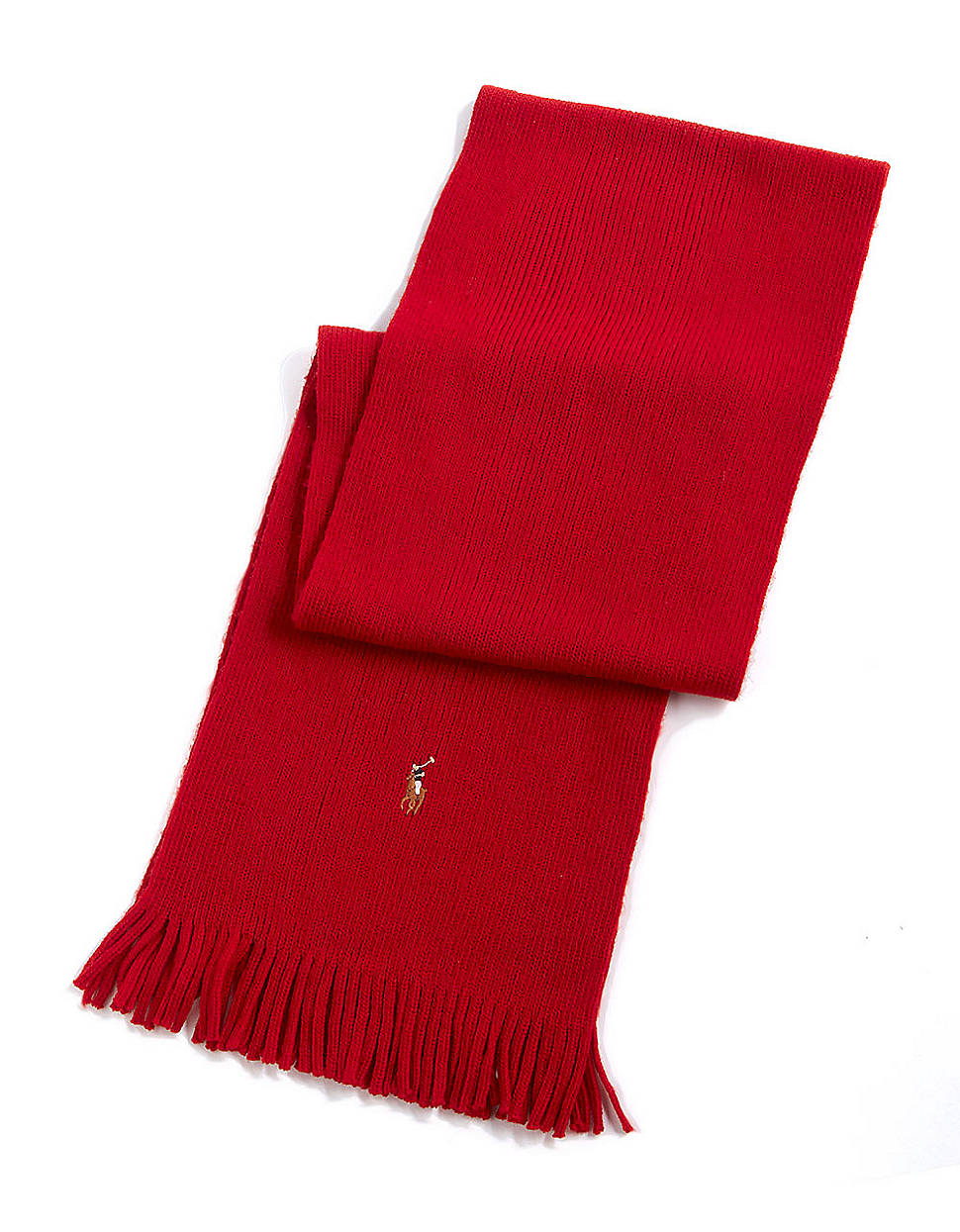 Lyst Polo Ralph Lauren Wool Knit Scarf in Red for Men