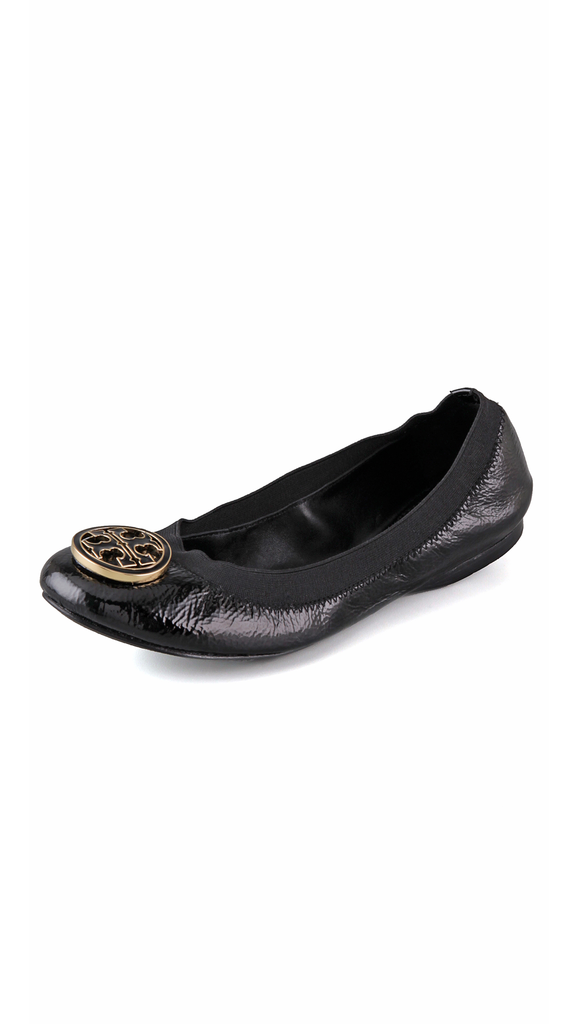 tory burch black and white flats