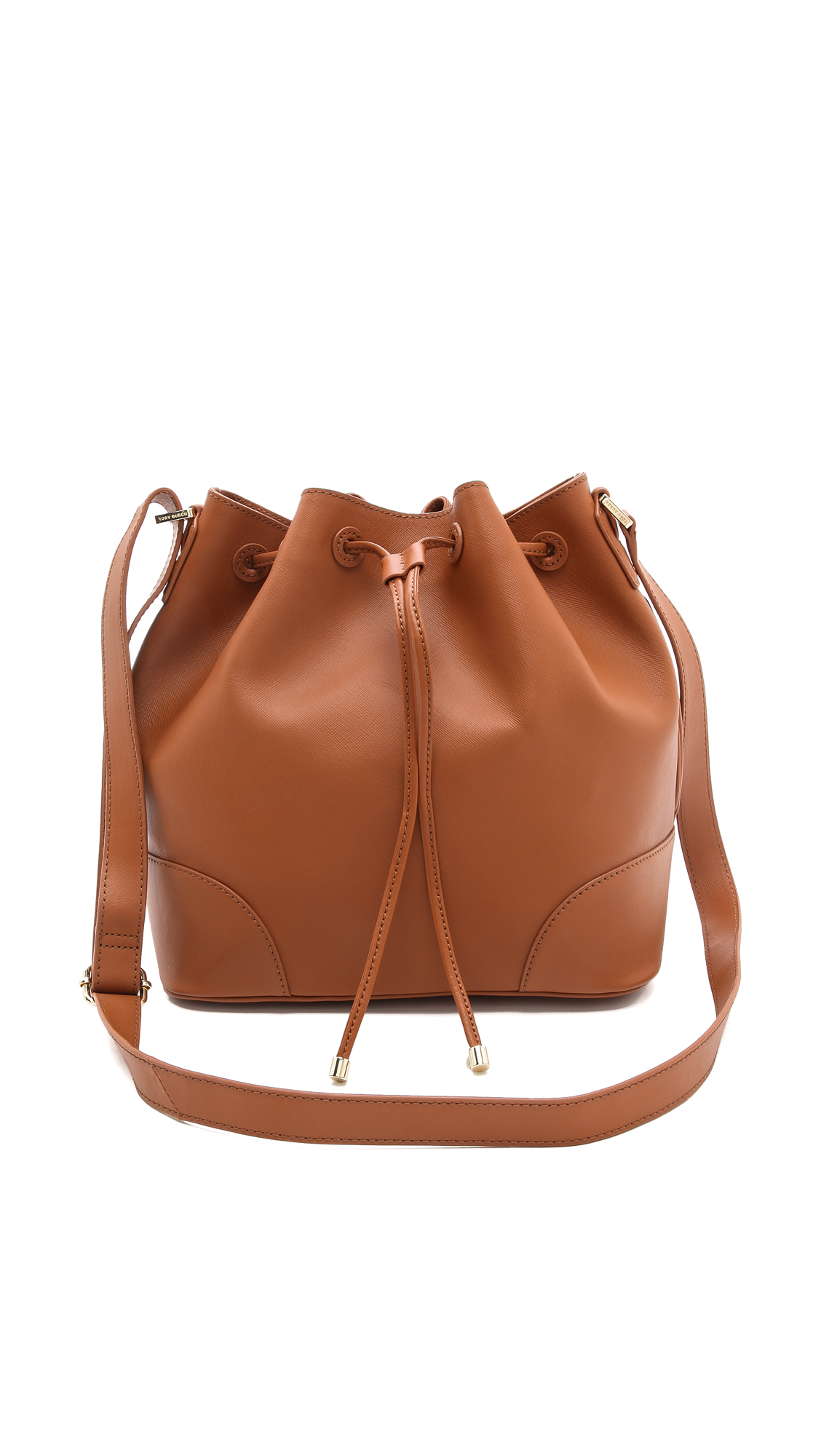 Tory Burch Robinson Drawstring Bucket Bag in Brown Lyst