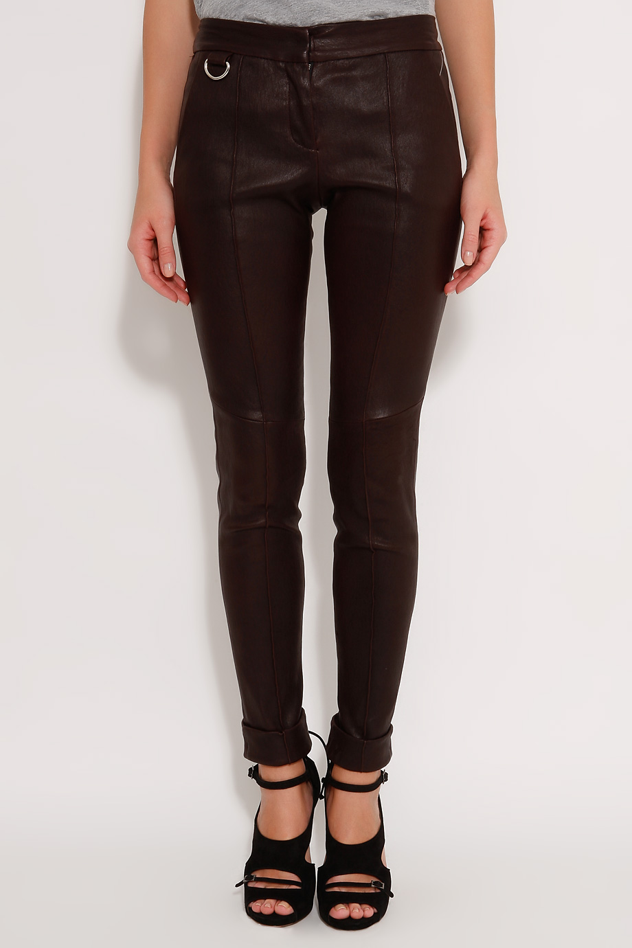 leather cuffed joggers