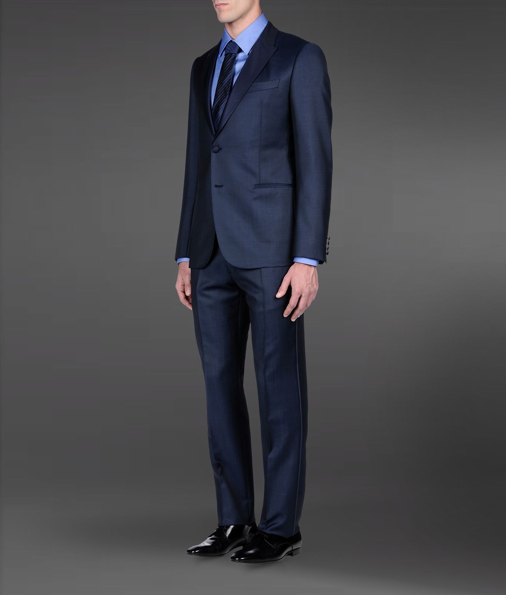 dark blue armani suit
