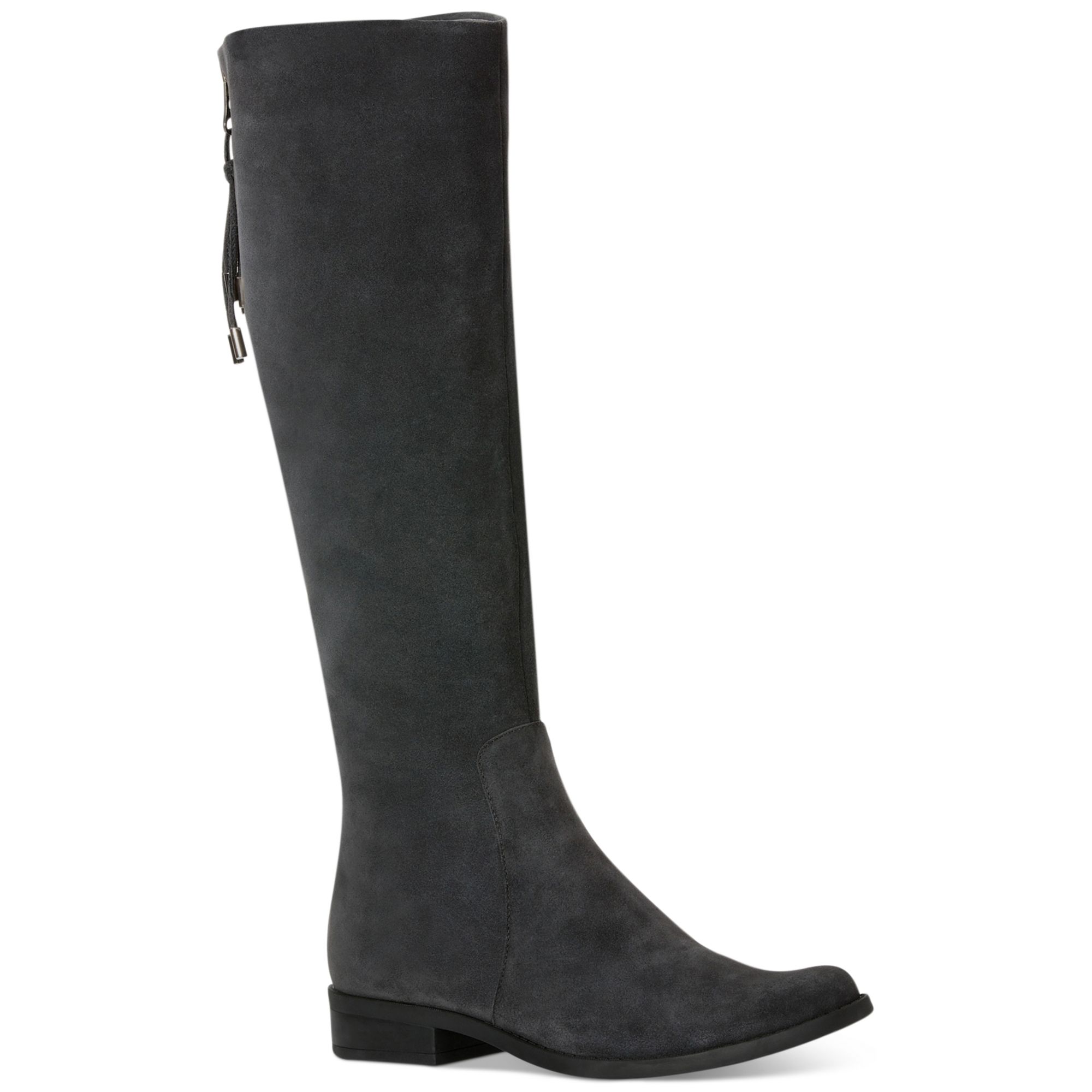 Lyst - Calvin Klein Taylin Wide Calf Riding Boots in Gray