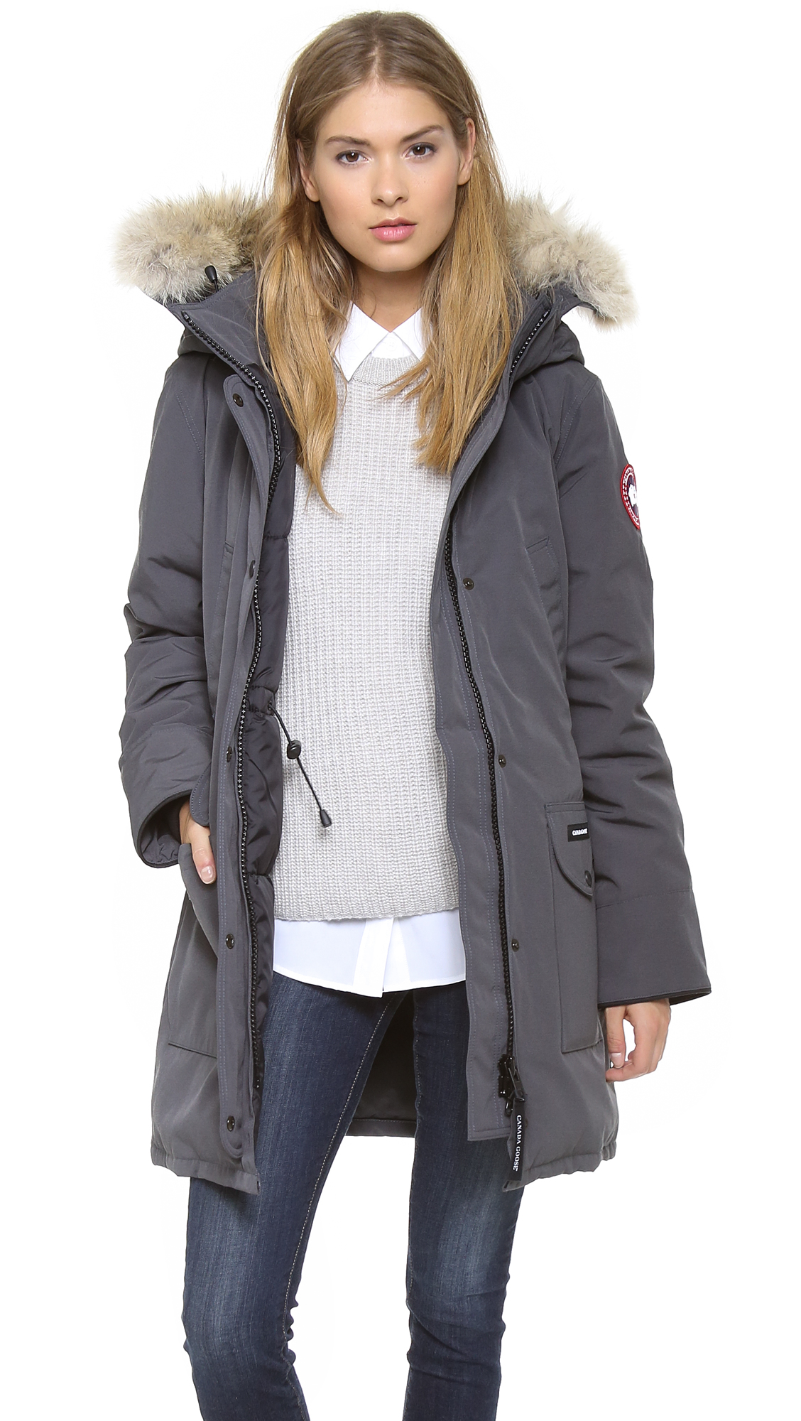 Canada Goose Goose Trillium Parka In Graphite Grey Lyst