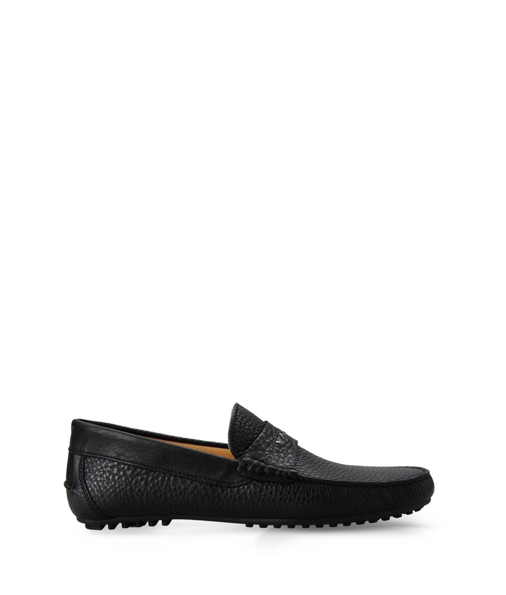 Emporio Armani Loafers in Black for Men - Lyst