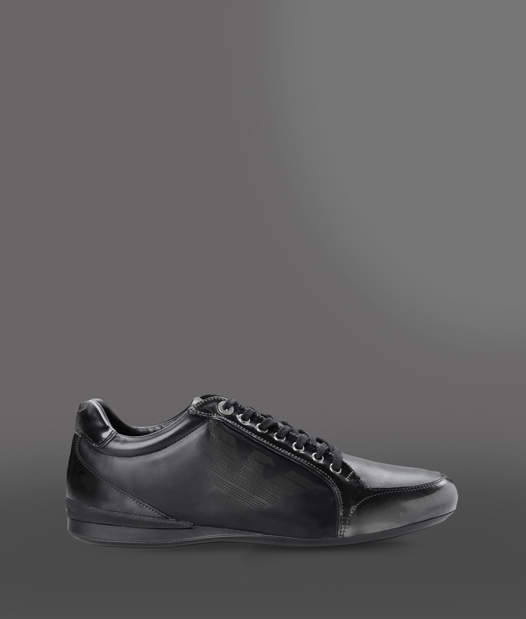 armani sneakers black
