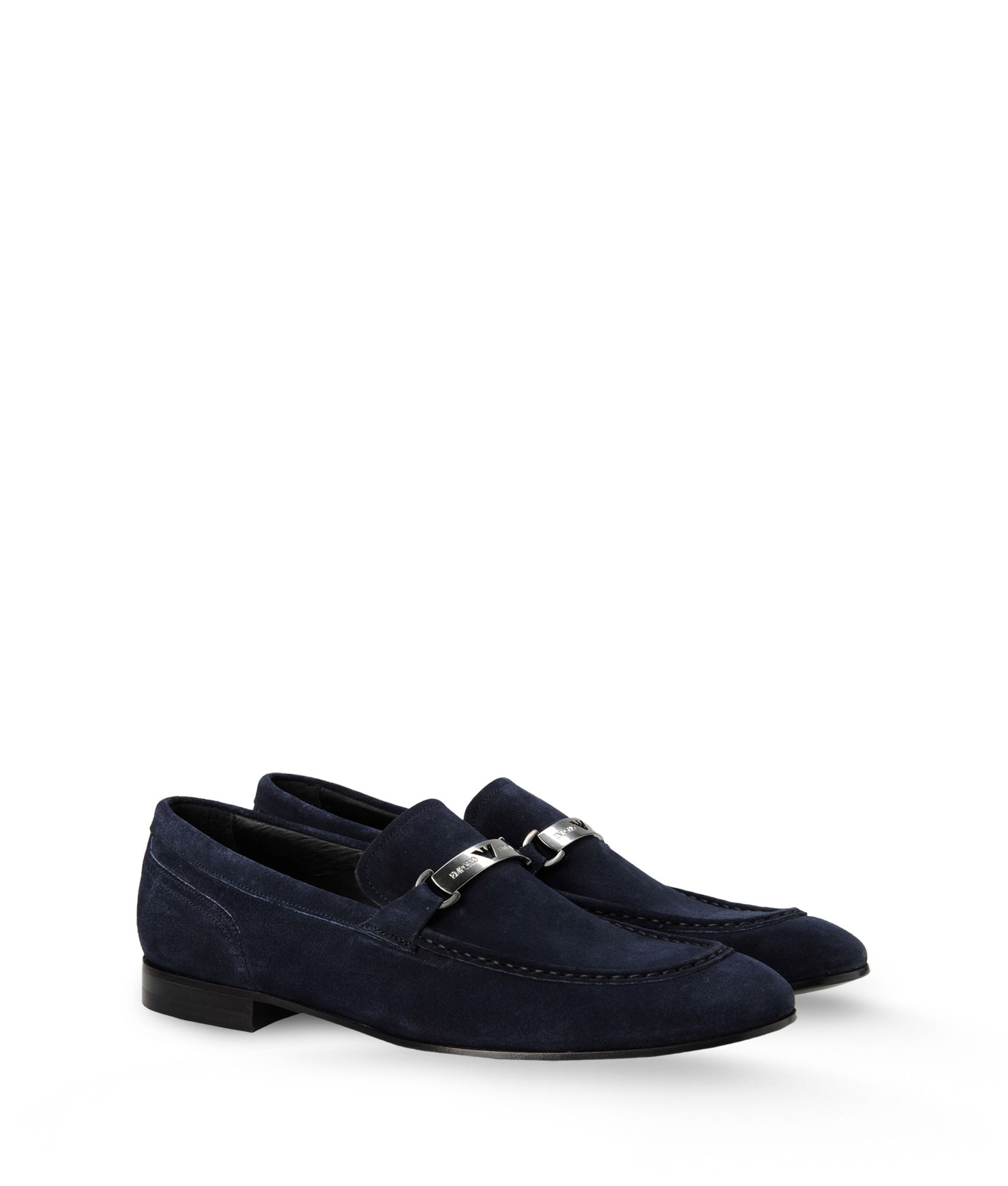 Emporio Armani Loafers in Dark Blue (Blue) for Men - Lyst