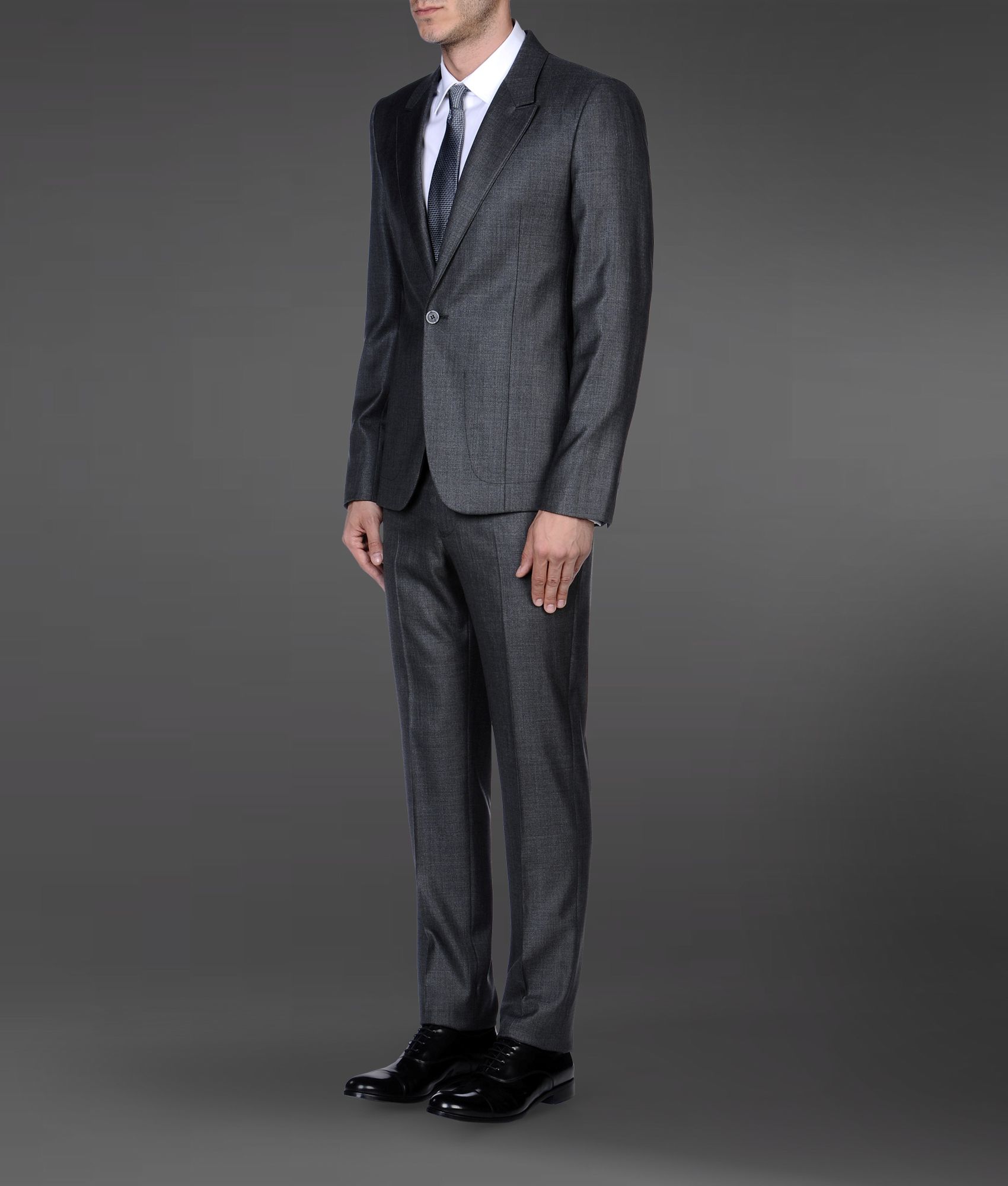 Lyst - Emporio armani Supreme Suit in Stretch Wool and Silk in Gray for Men