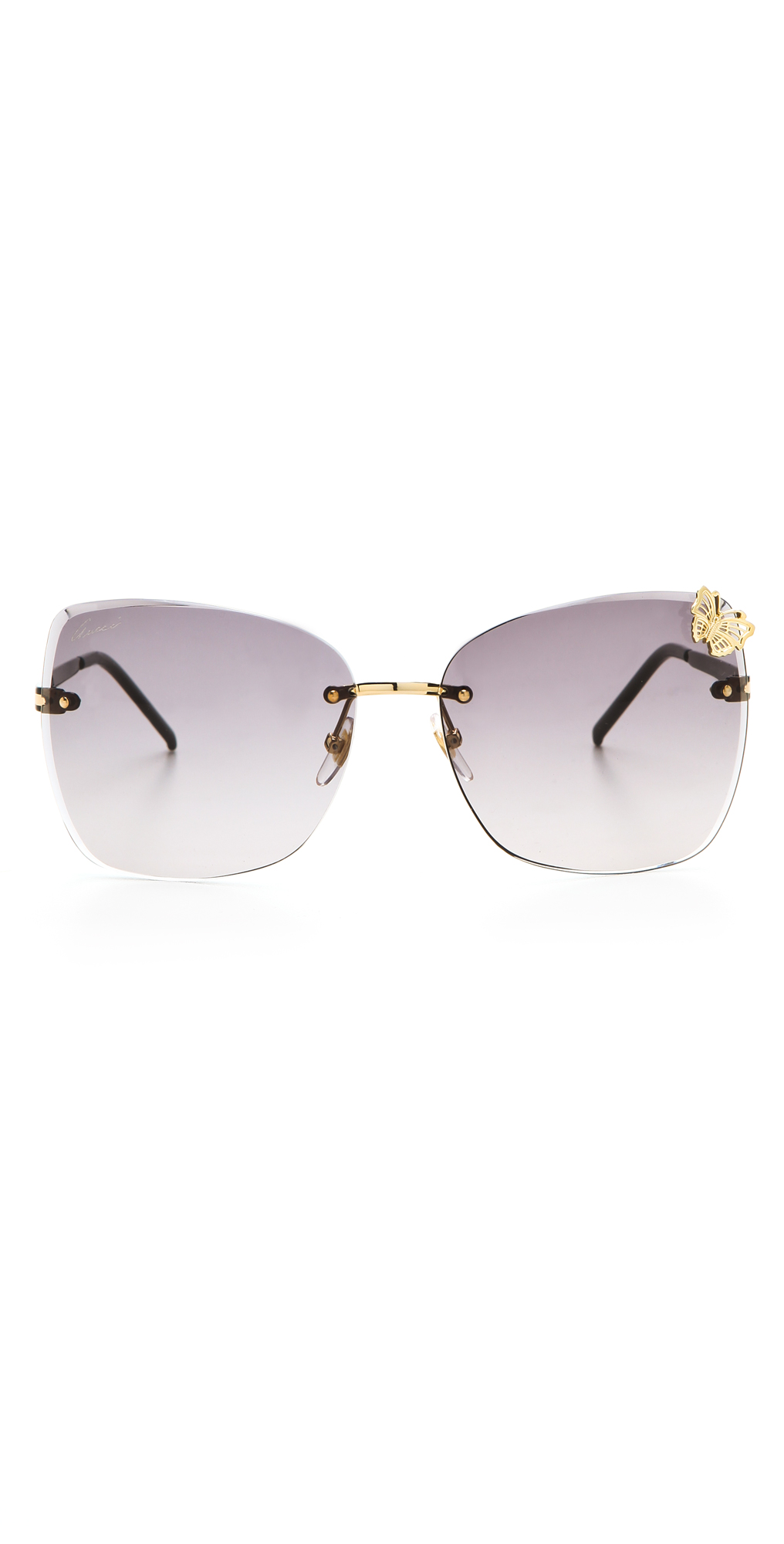 sunglasses with butterfly on side