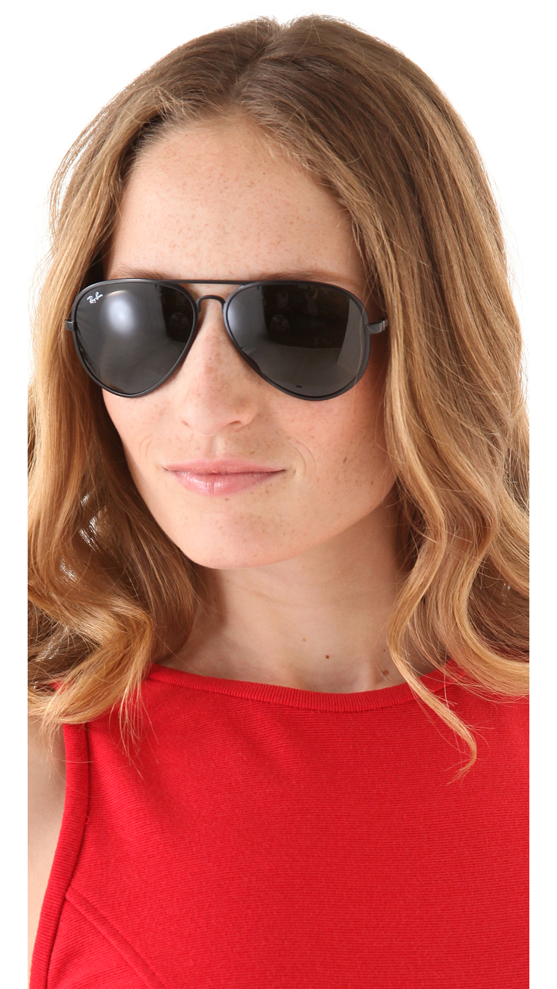 Ray-ban Matte Aviator Sunglasses in Black | Lyst