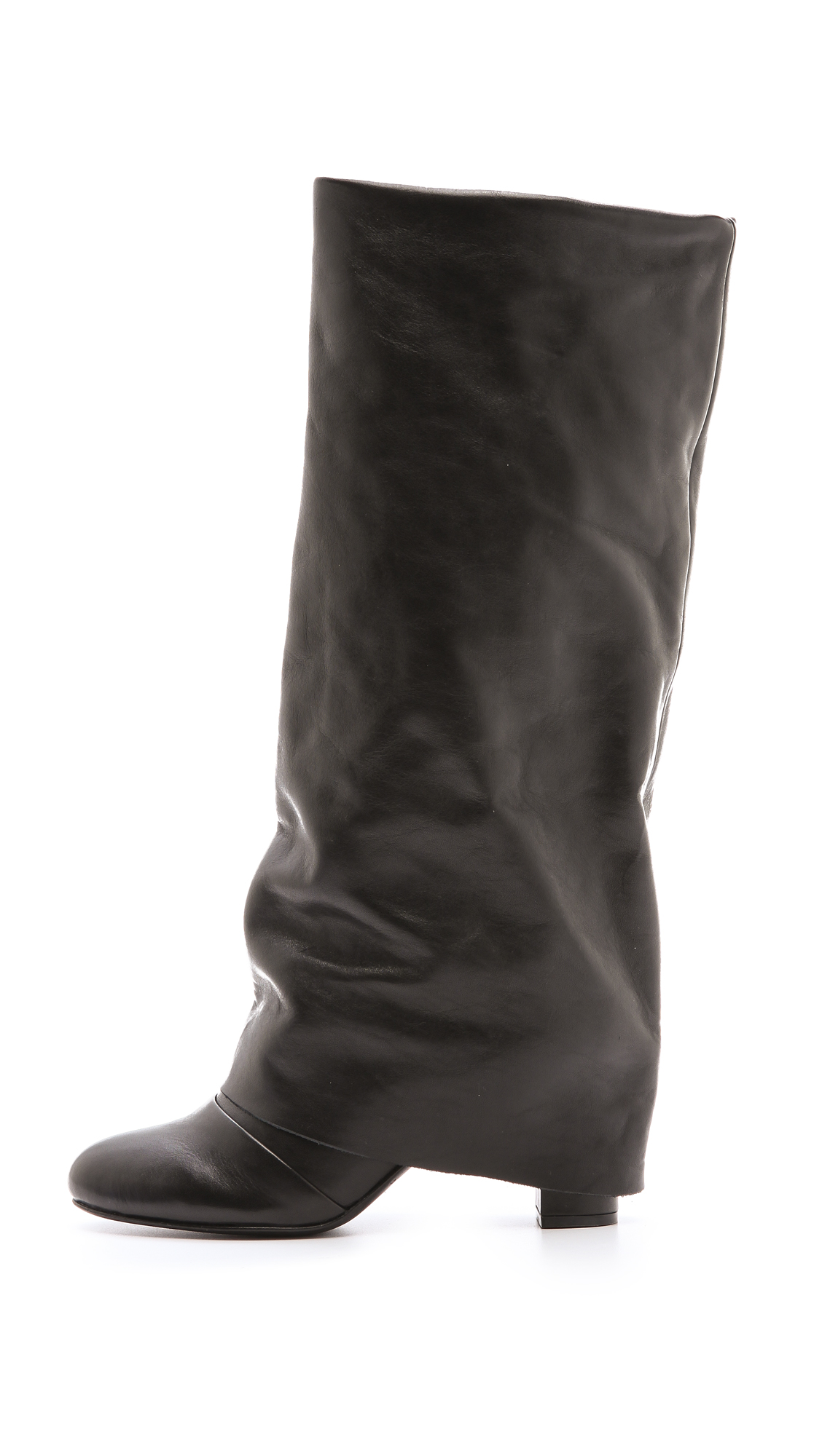 tall fold over boots