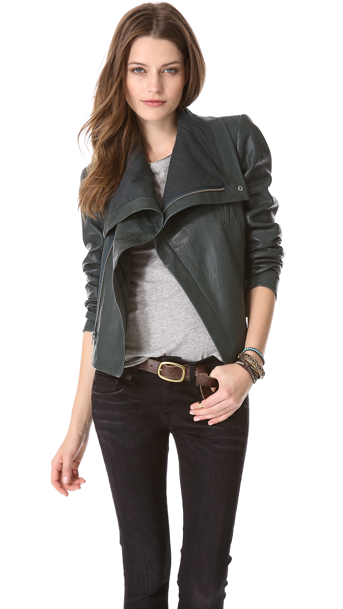 veda max leather jacket