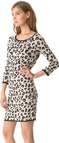 Velvet By Graham & Spencer Leopard Sweater Dress in Animal (Multi) | Lyst