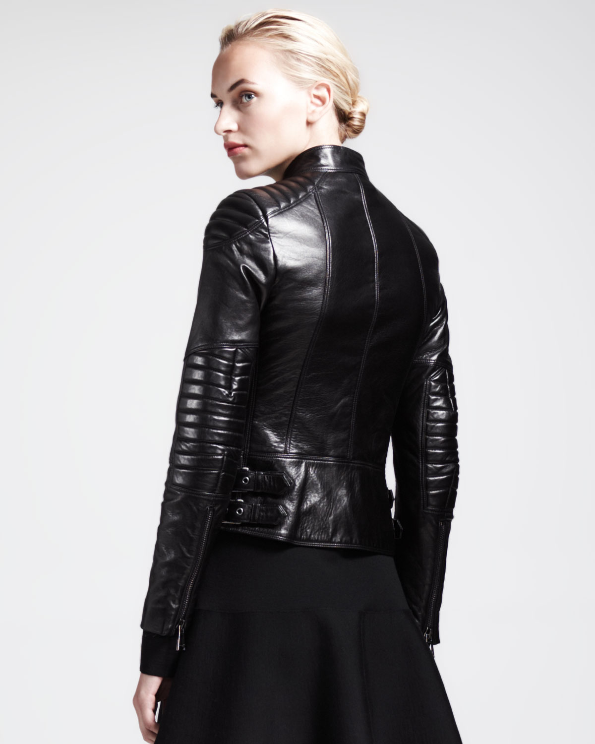 Belstaff Black Sidney Leather Moto Jacket