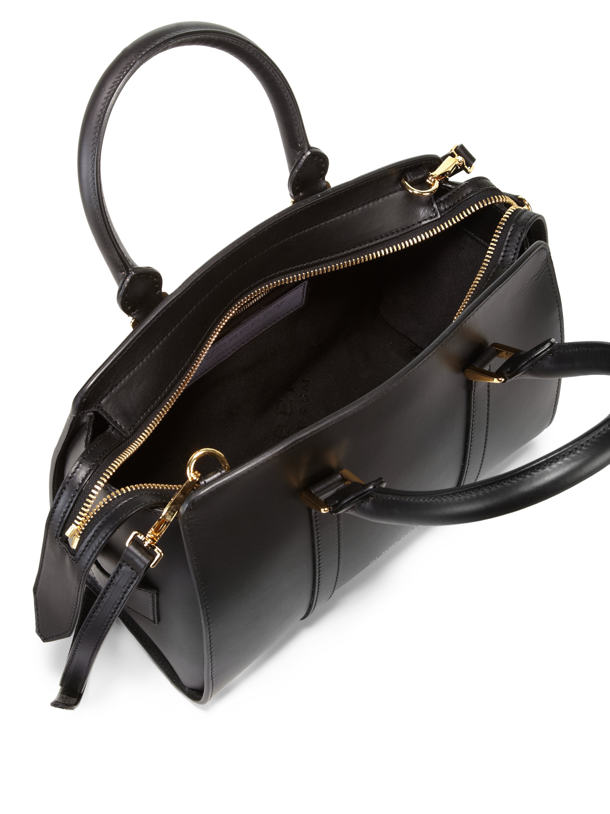 Burberry Prorsum Welney Sartorial Leather Bag in Black - Lyst