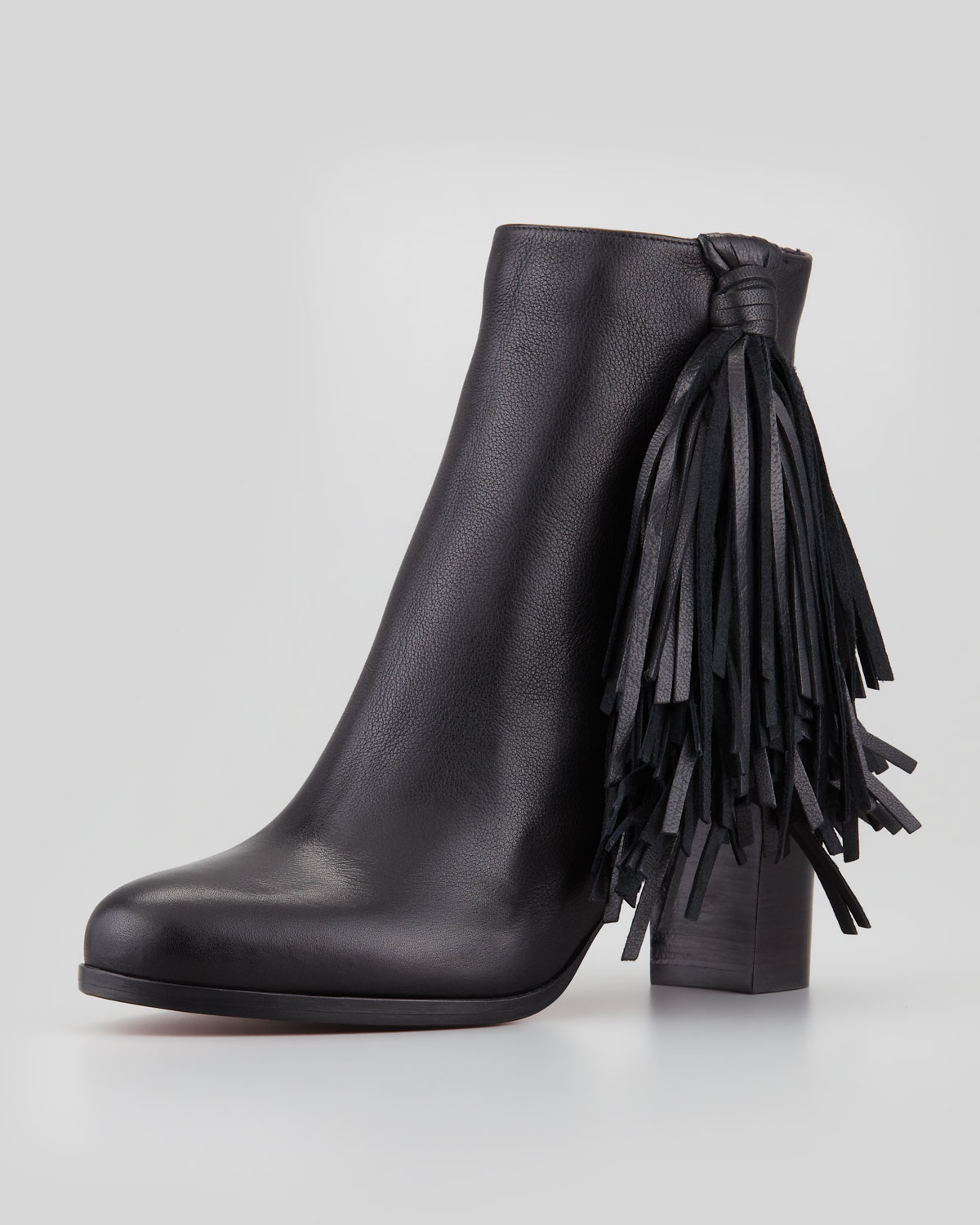 louboutin fringe boots