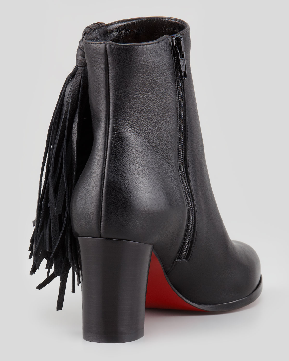 louboutin fringe boots