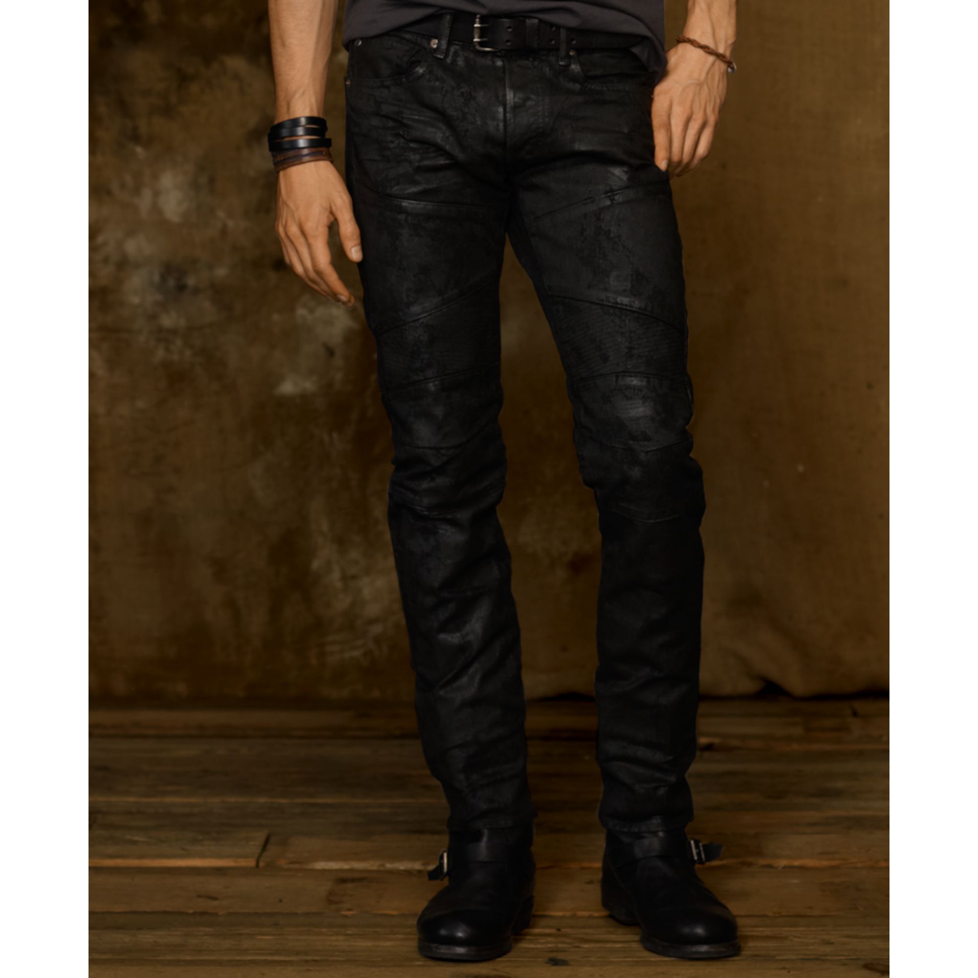 Denim Supply Ralph Lauren Slimfit Sheldon Bike Jeans In Black For Men Lyst