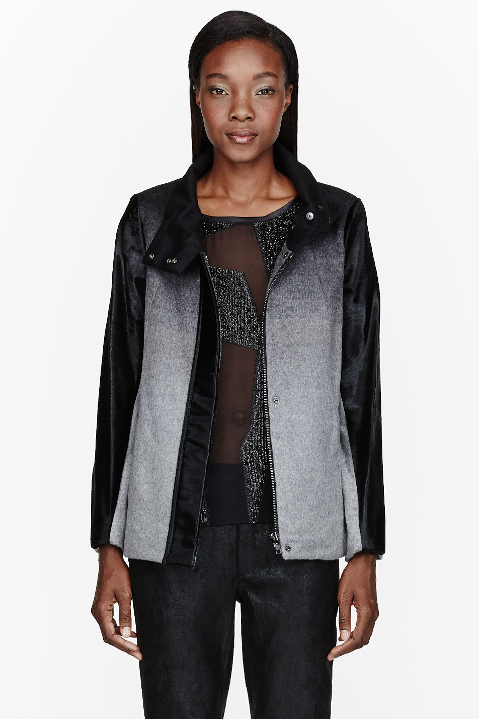 helmut lang grey coat