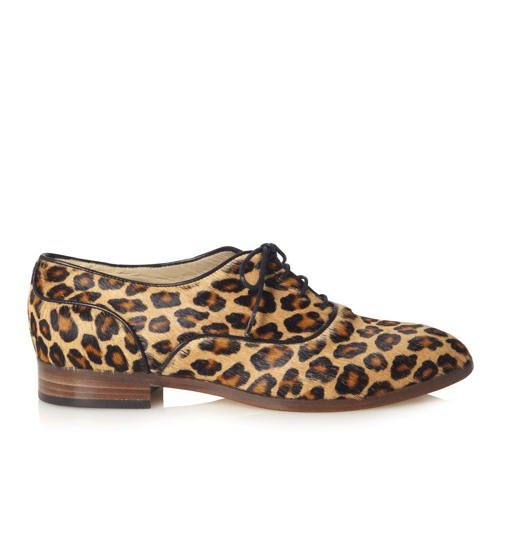 leopard skin brogues