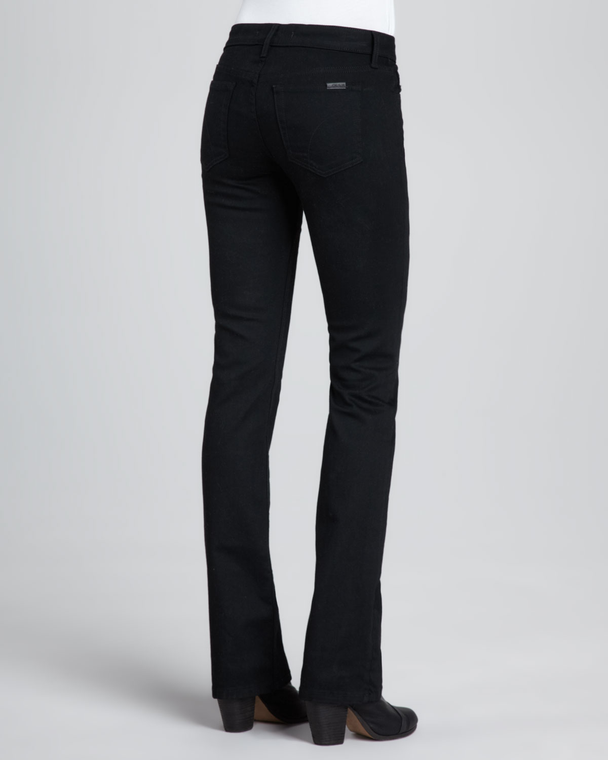 black curvy bootcut jeans