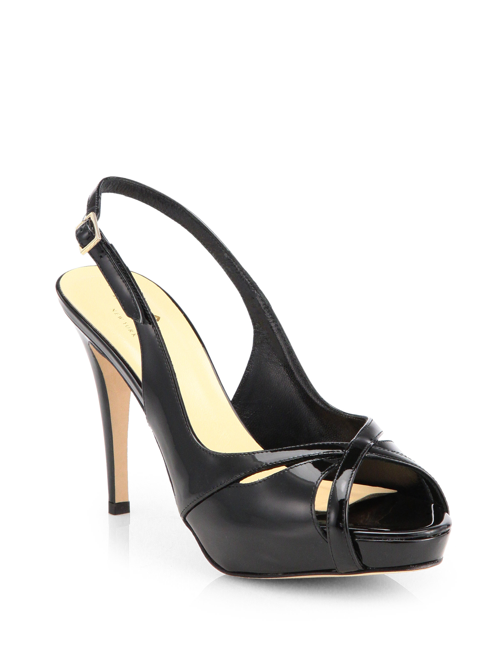 leather sling back pumps