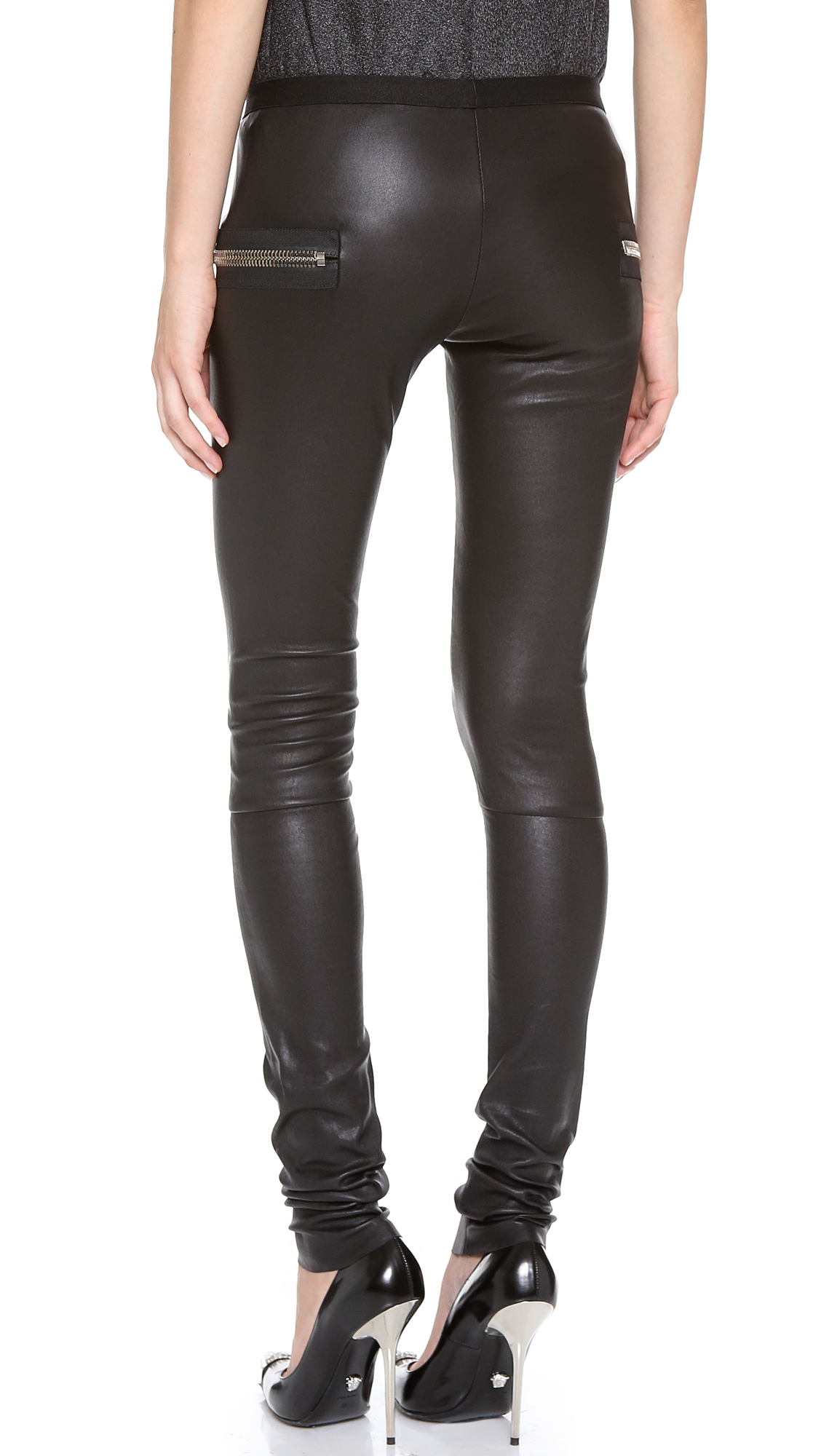 les chiffoniers leather leggings
