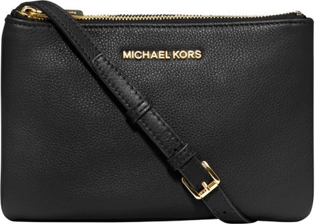 Michael Michael Kors Bedford Triple Gusset Leather Across Body Handbag ...