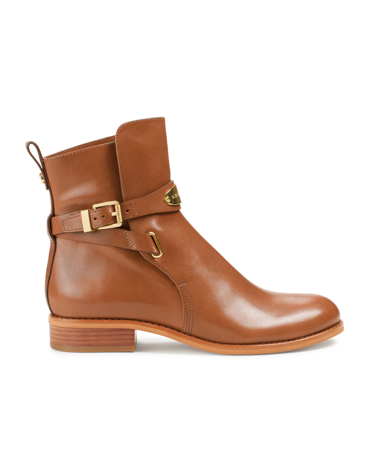 Michael Kors Arley Leather Ankle Boot in Brown - Lyst