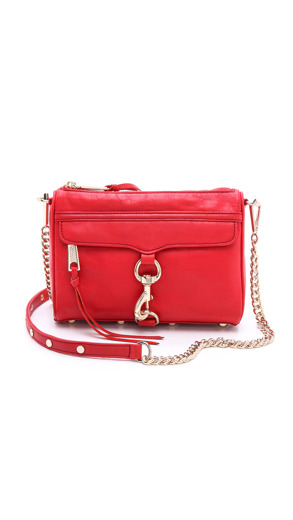 Rebecca Minkoff Mini Mac Bag in Scarlet (Red) | Lyst
