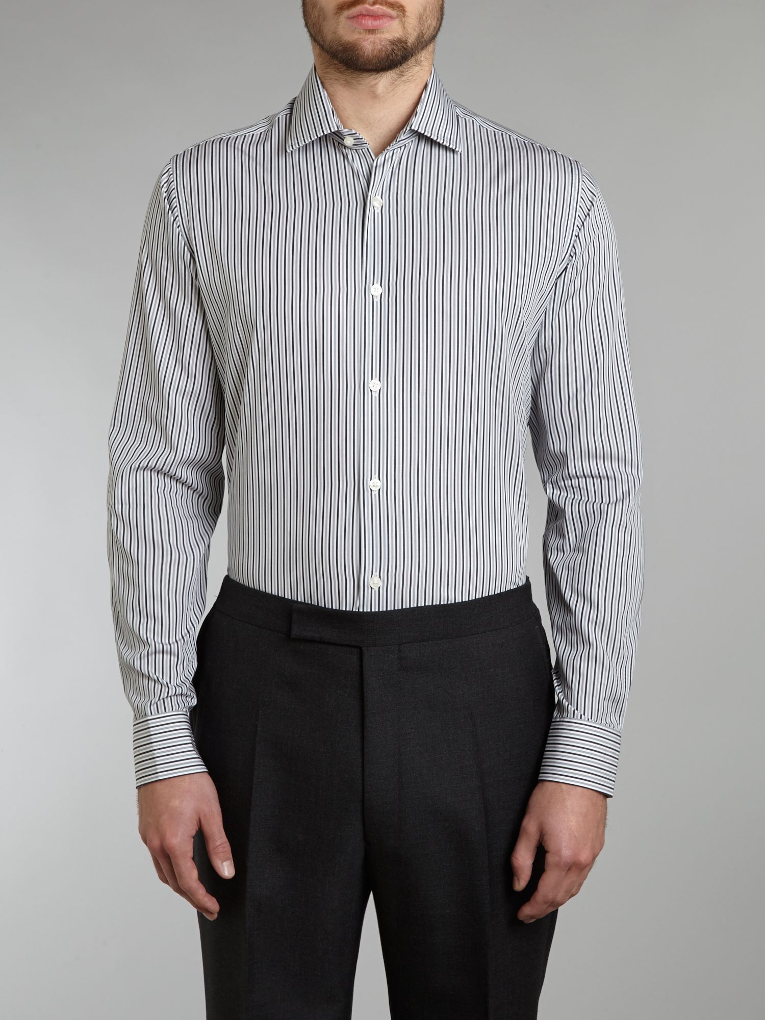 Richard james Austin Bengal Stripe Shirt in Gray for Men (Grey) | Lyst