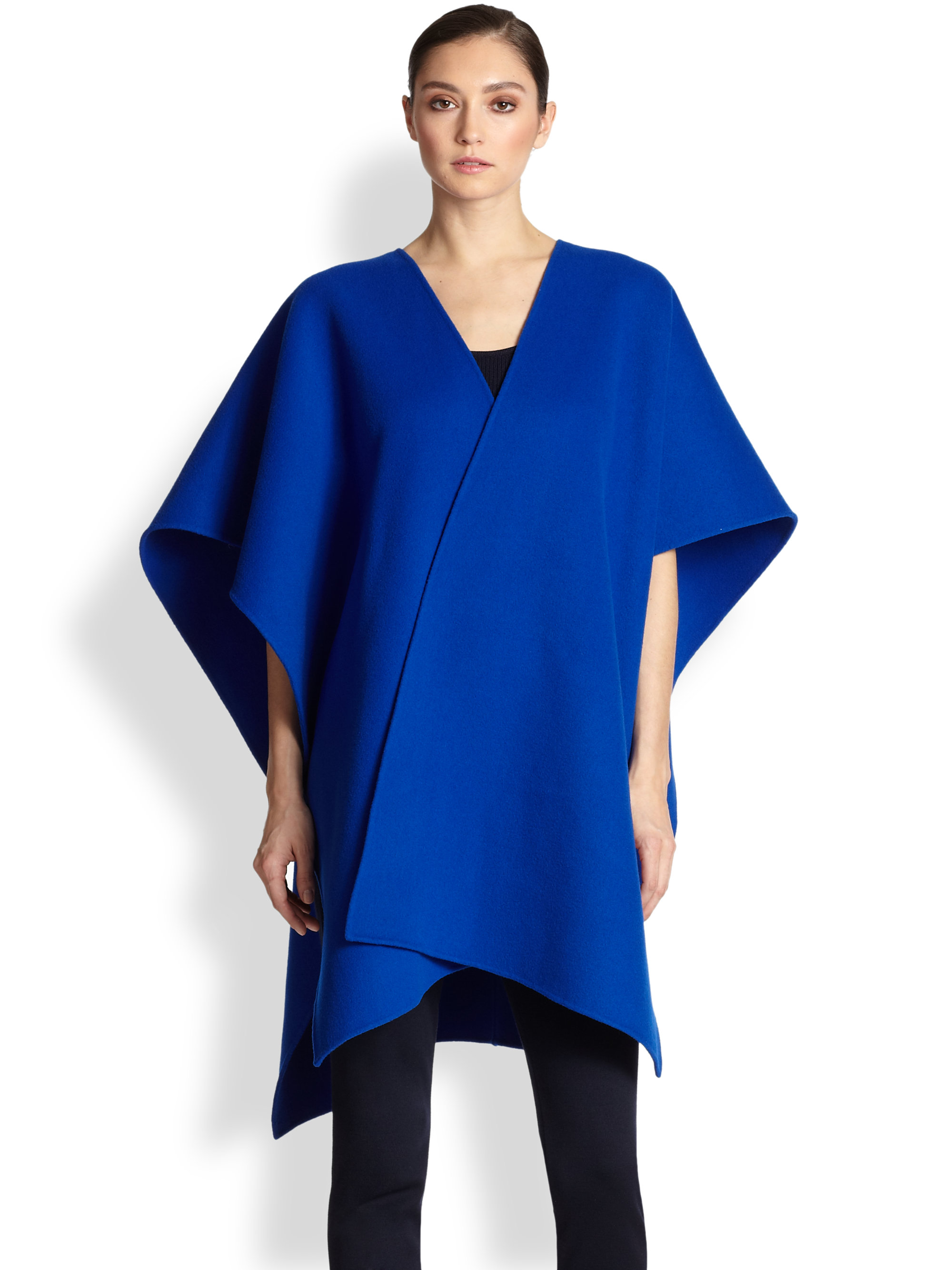 wool and cashmere poncho