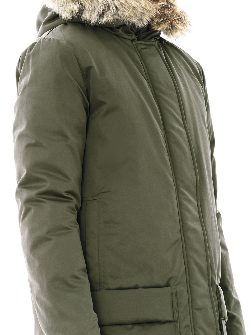 Theory Furtrimmed Parka in Khaki (Green) - Lyst