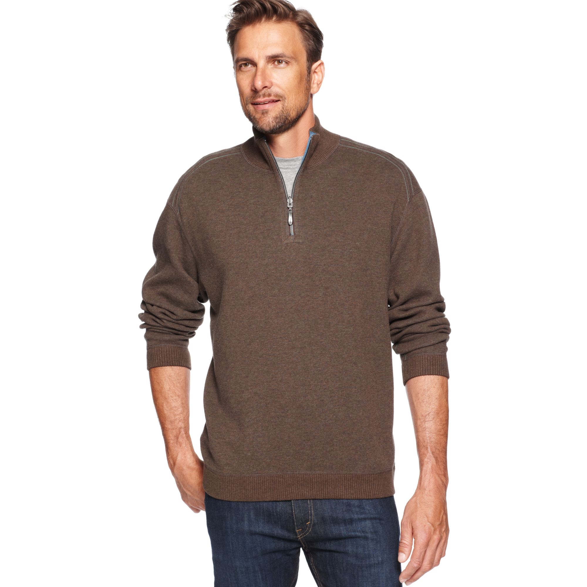 Download Tommy Bahama Flip Side Pro Reversible Sweater in Brown for ...