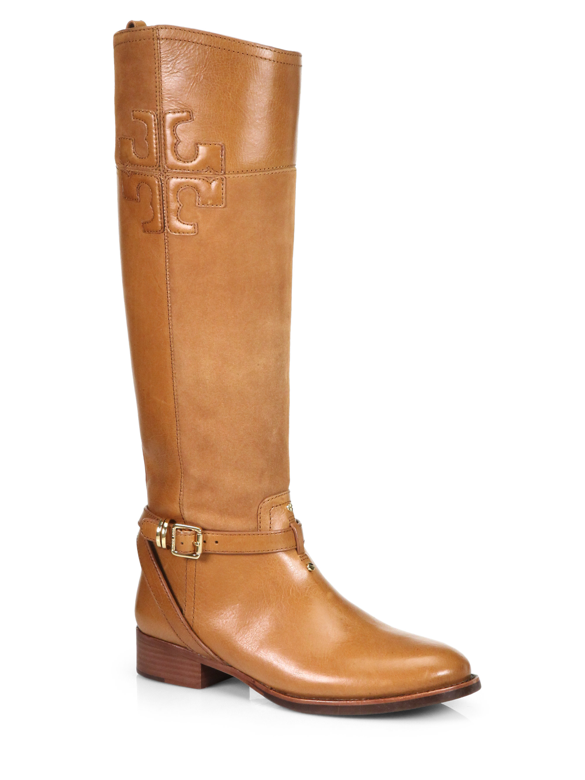 Lyst - Tory burch Lizzie Leather Riding Boots in Brown