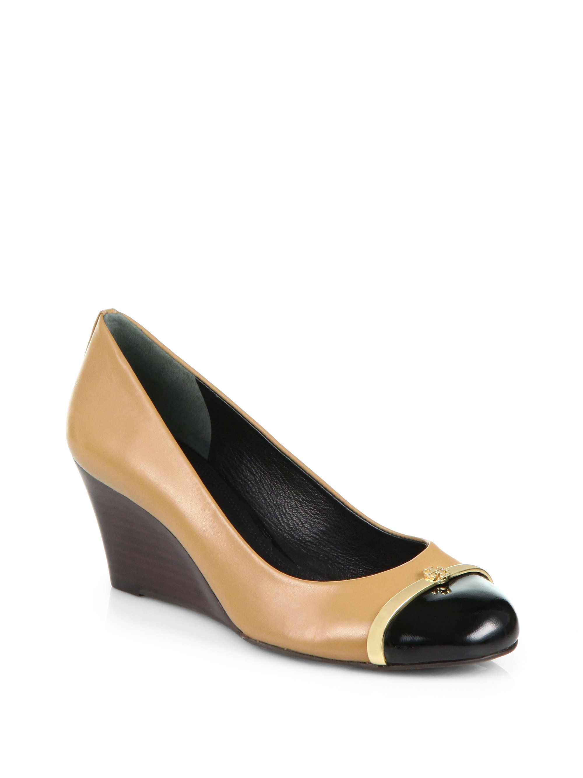 wedge pumps brown