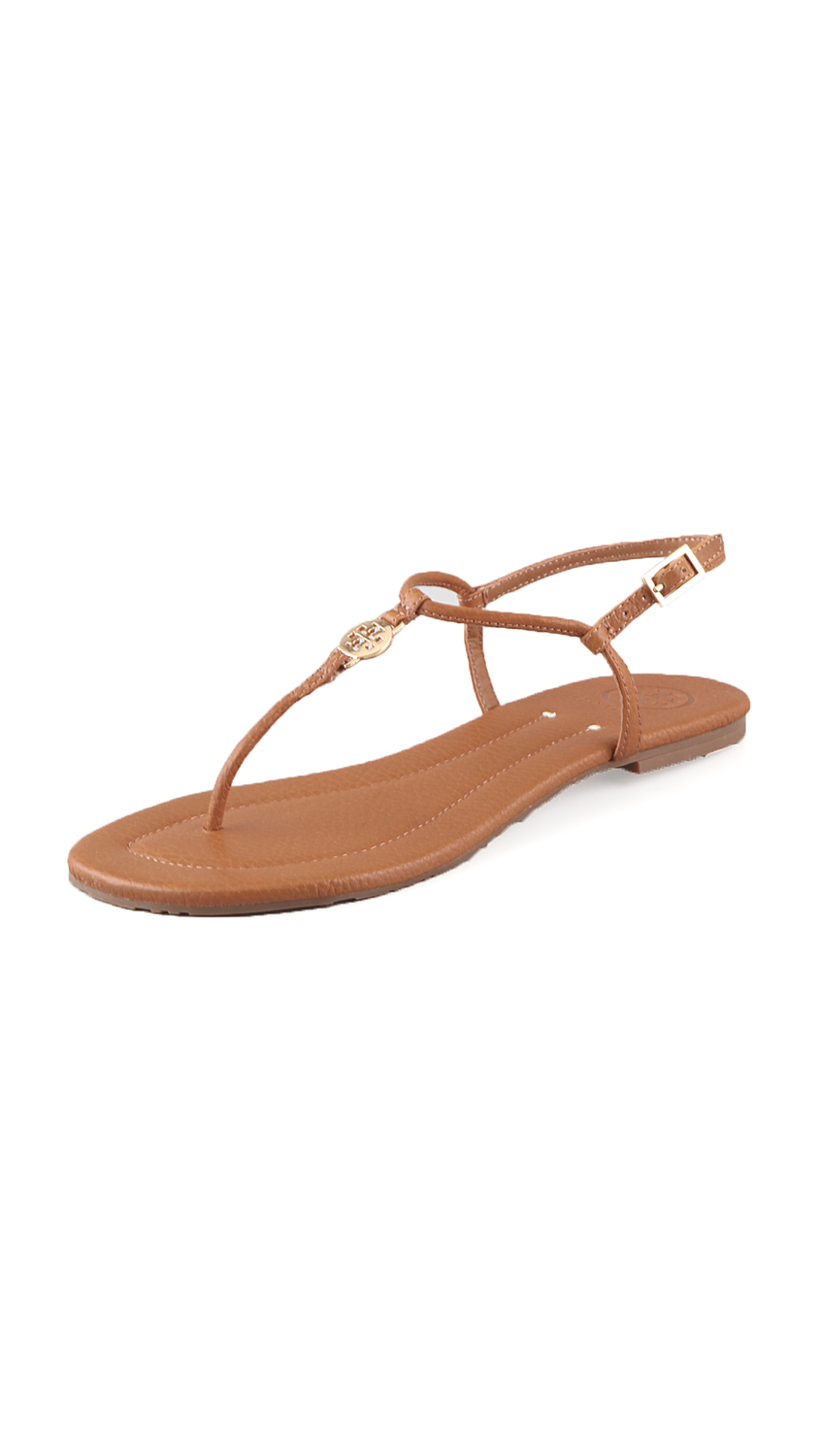 Tory Burch Emmy Flat Thong Sandals in Brown | Lyst