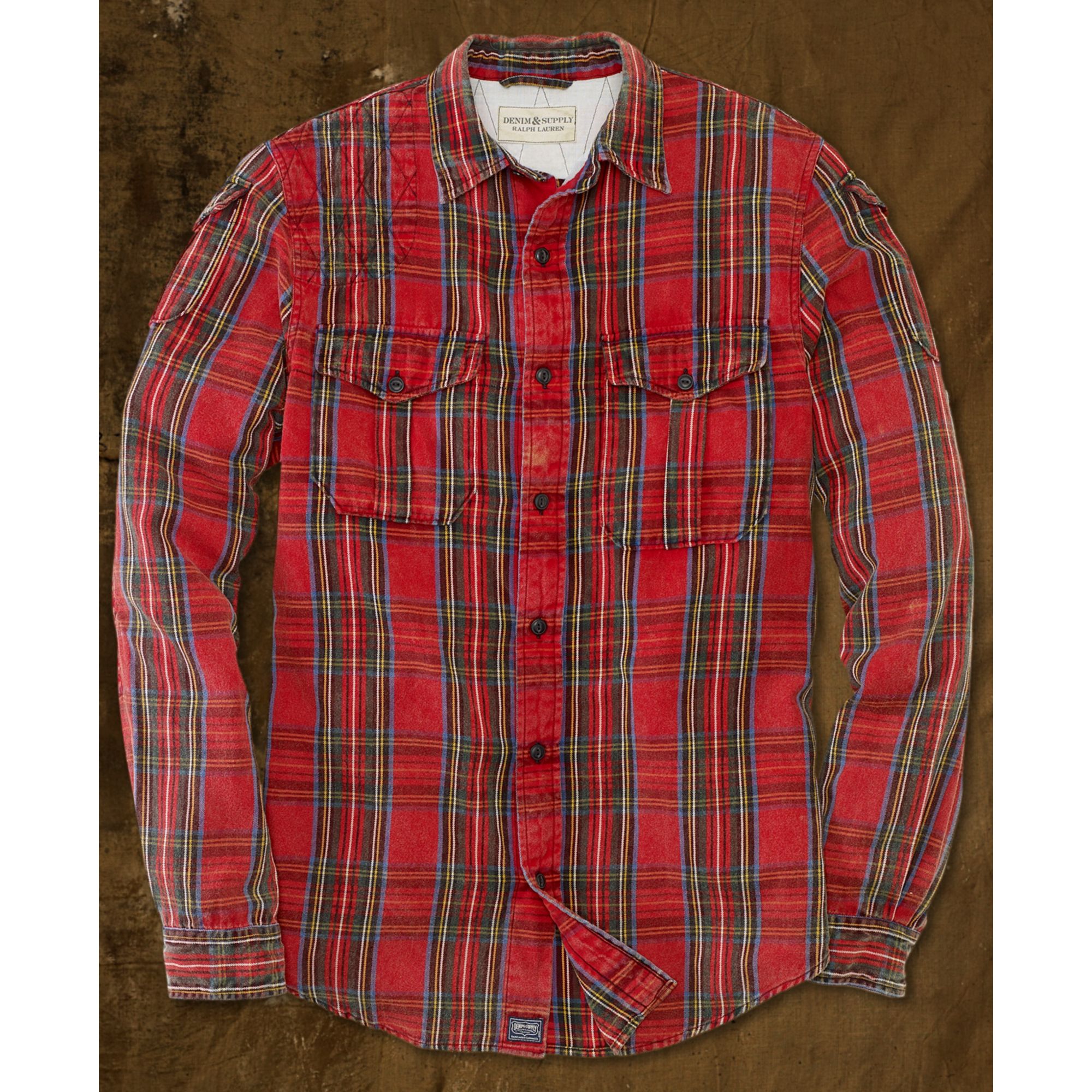 ralph lauren red flannel shirt