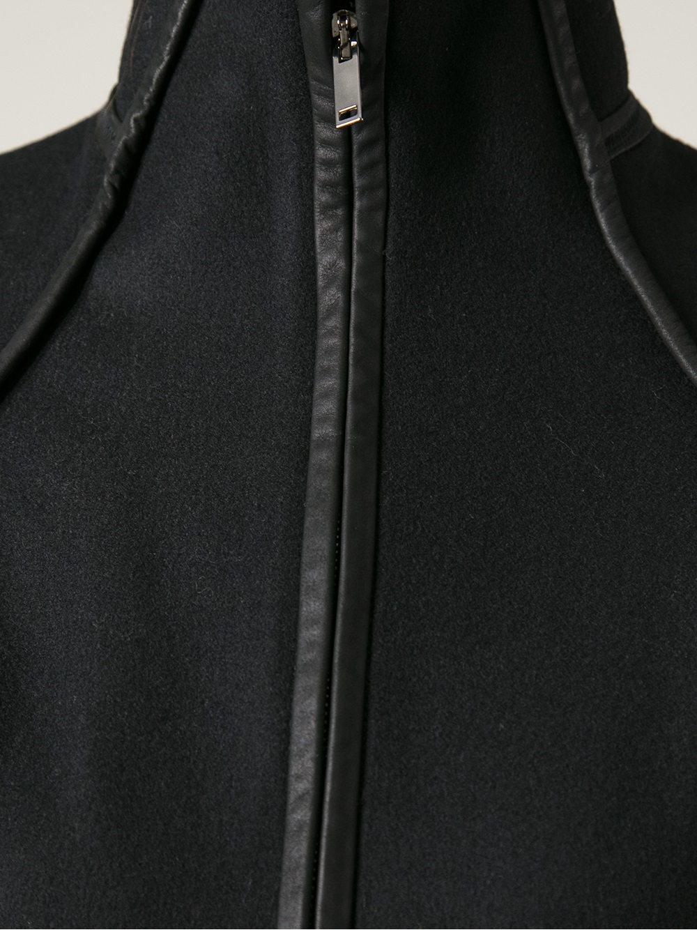 Lyst - Gareth Pugh Leather Trim Dress in Black