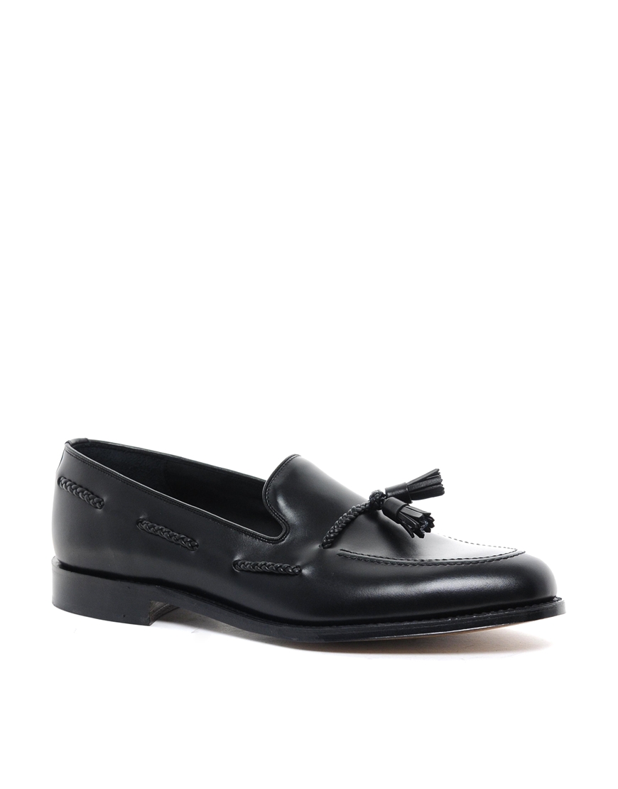 Loake Tassel Loafers in Black for Men | Lyst