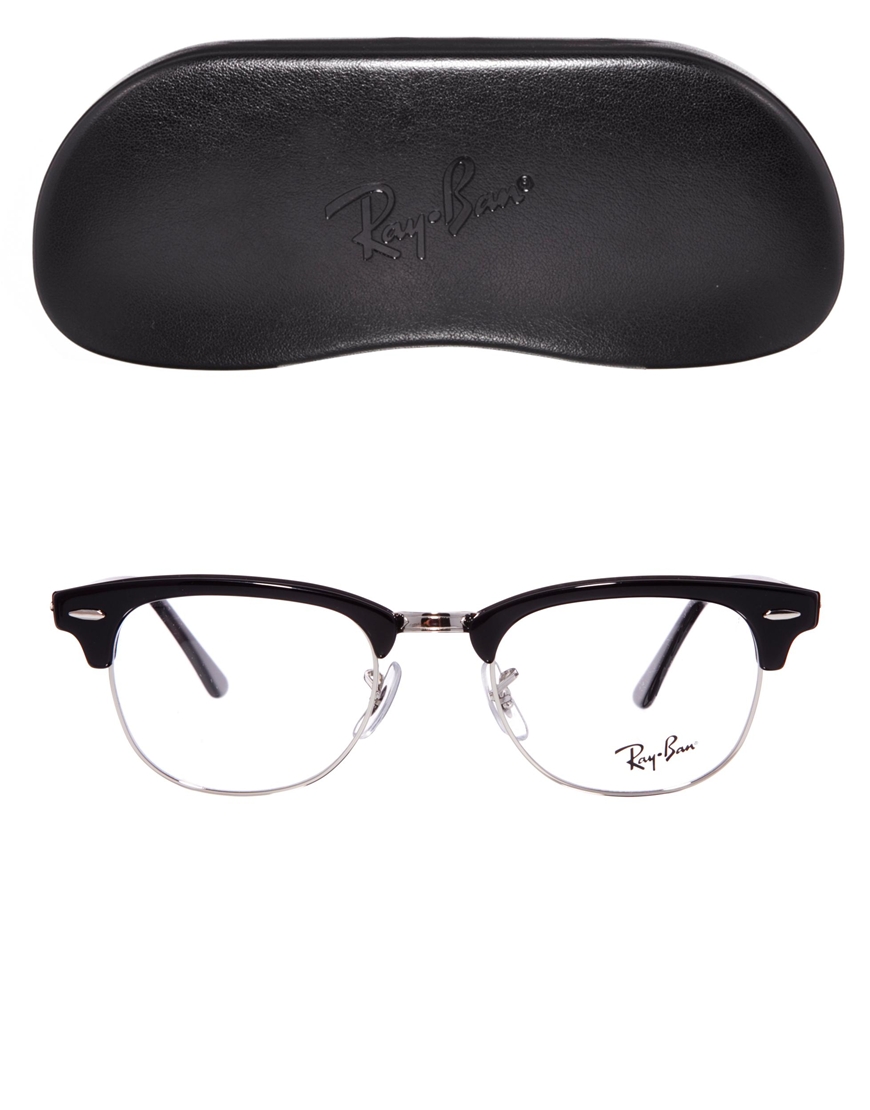 Ray Ban Clubmaster Glasses In Black Lyst