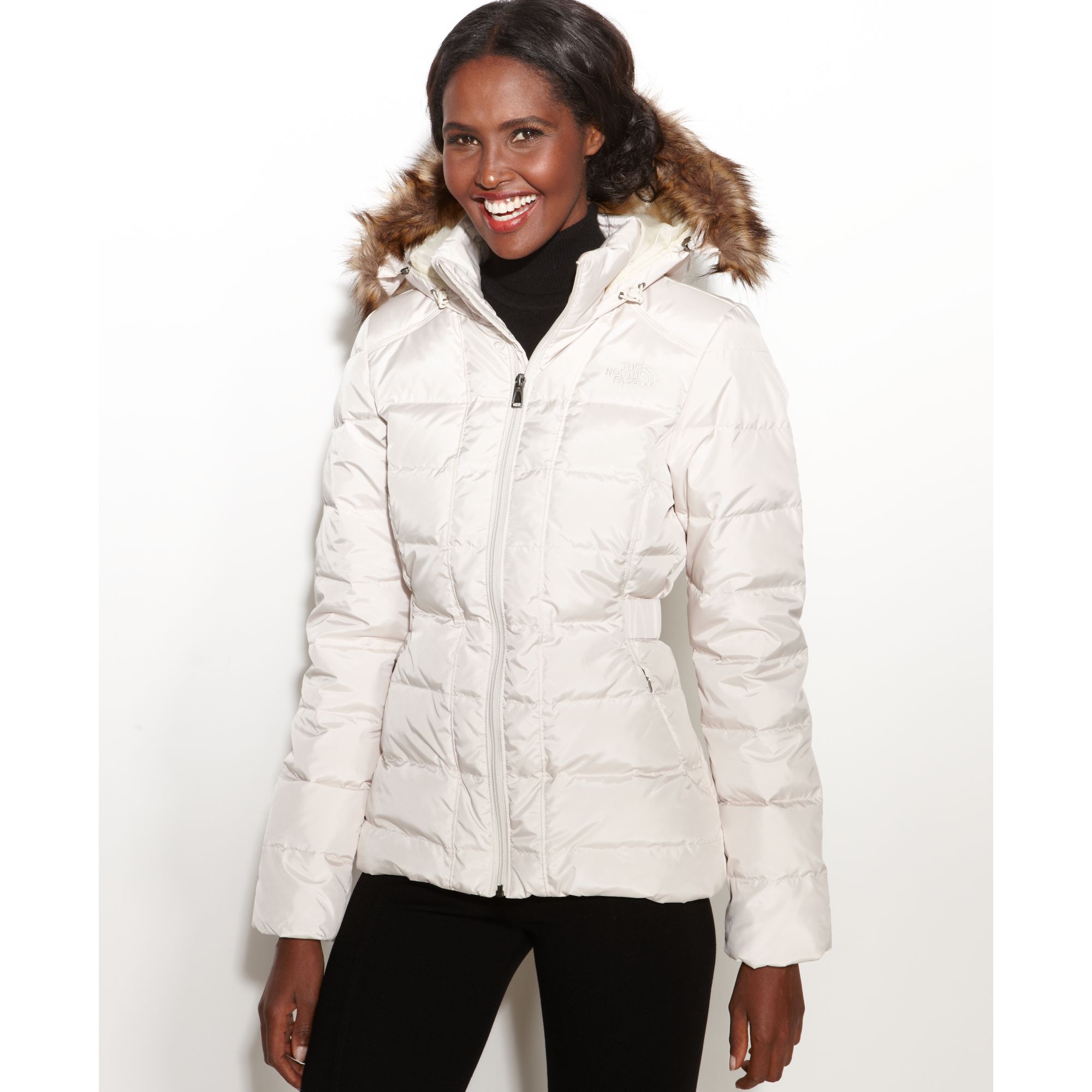 north face gotham faux fur
