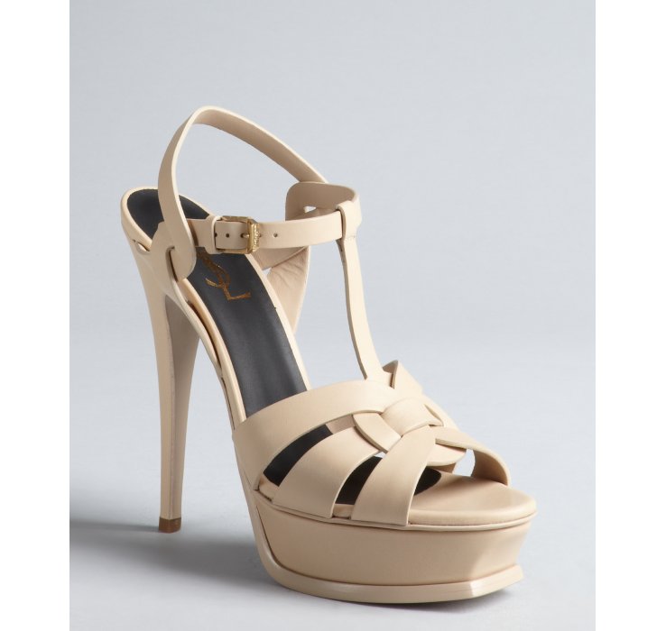 ysl nude sandals