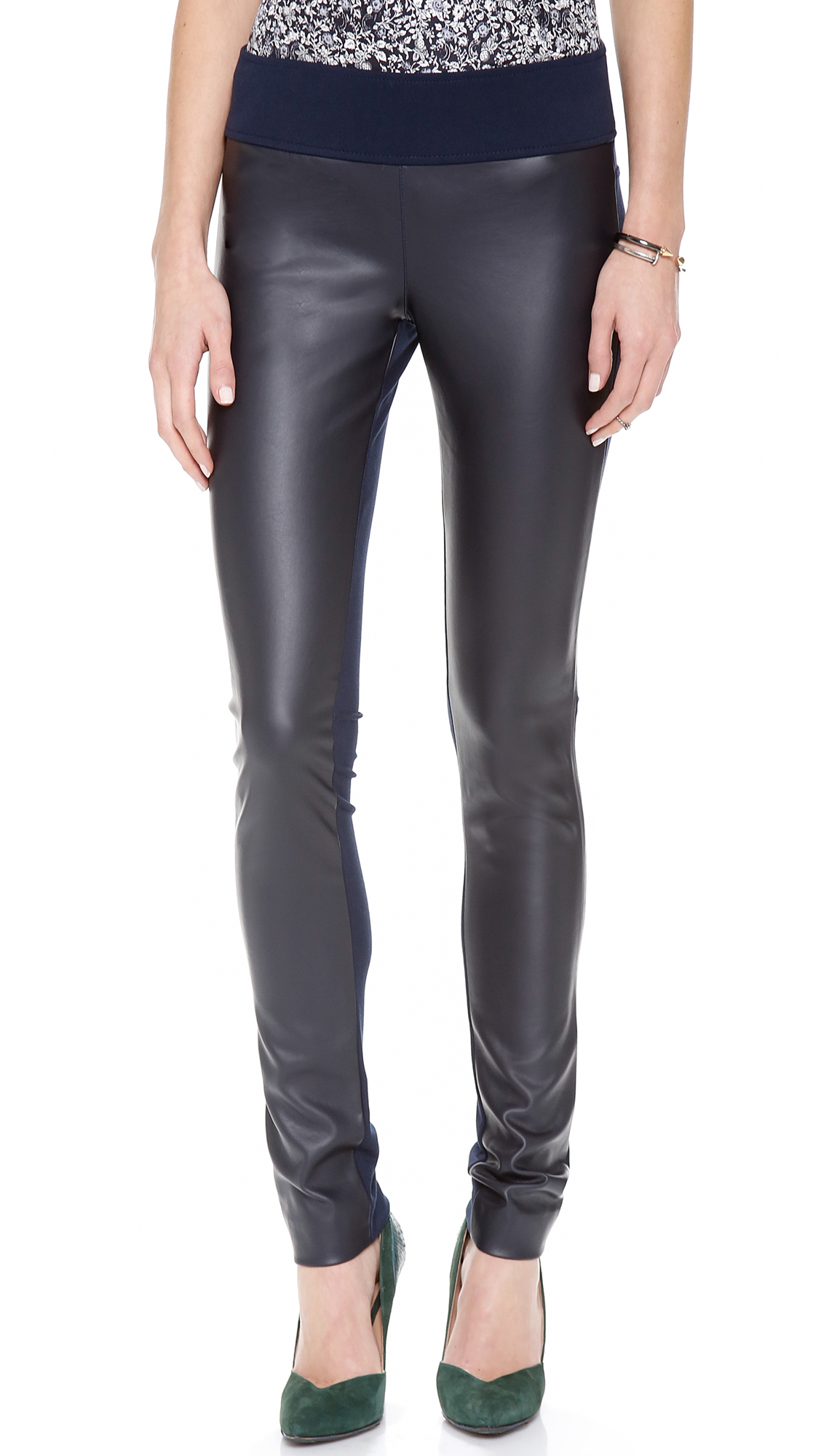 club monaco leather leggings