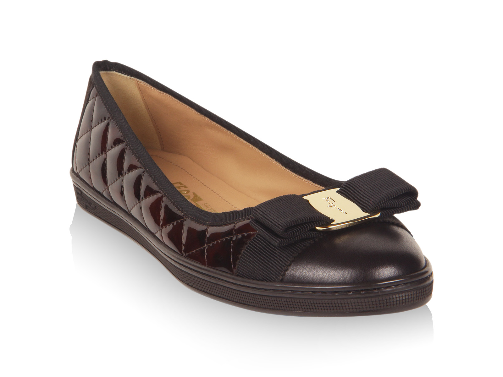 Ferragamo Ballerina Sneaker In Brown Lyst