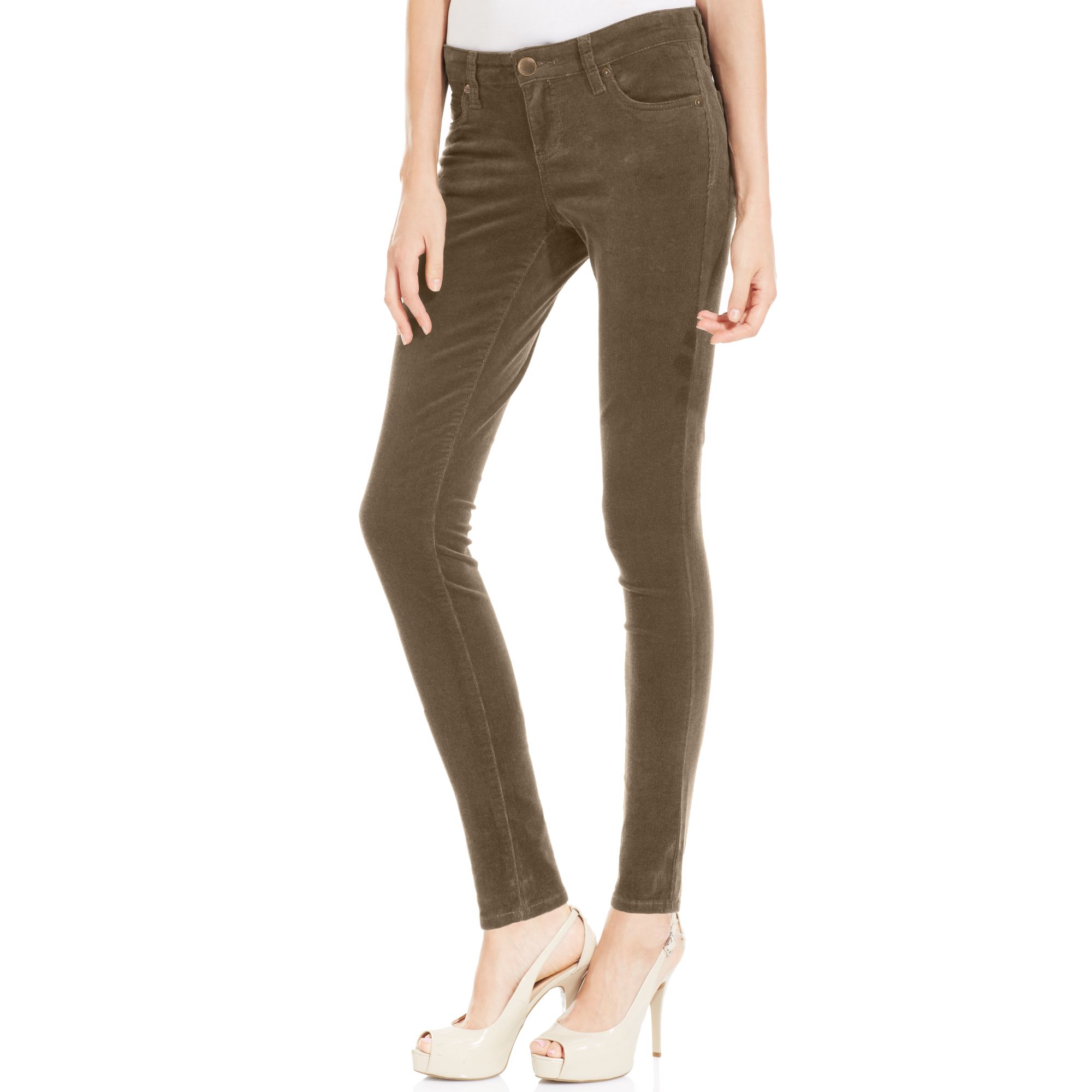 Kut From The Kloth Diana Skinny Corduroy in Khaki (Vience Khaki) | Lyst