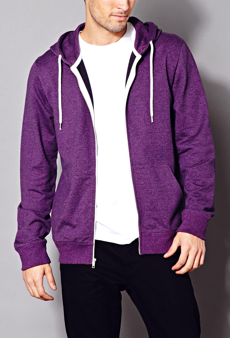 Forever 21 Static Hoodie in Purple for Men | Lyst