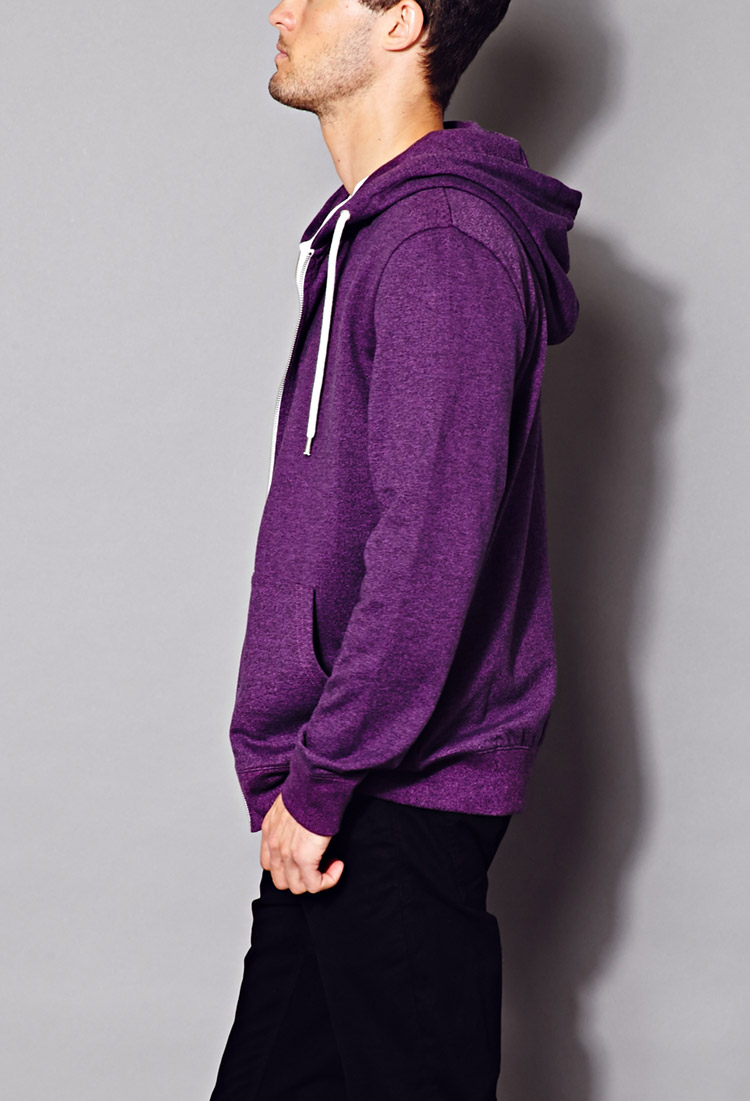 Lyst Forever 21 Static Hoodie in Purple for Men