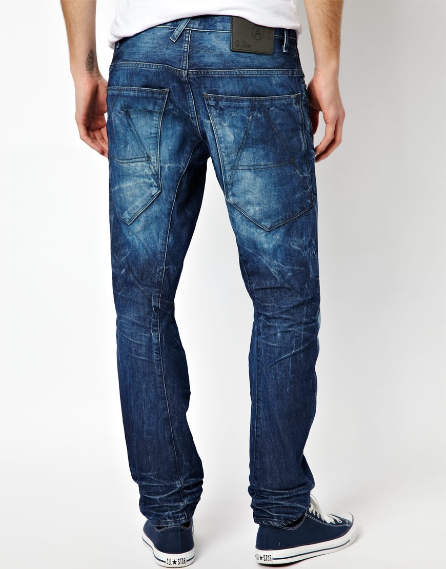 G-Star RAW Jeans A Crotch Tapered Medium Aged in Blue for Men - Lyst